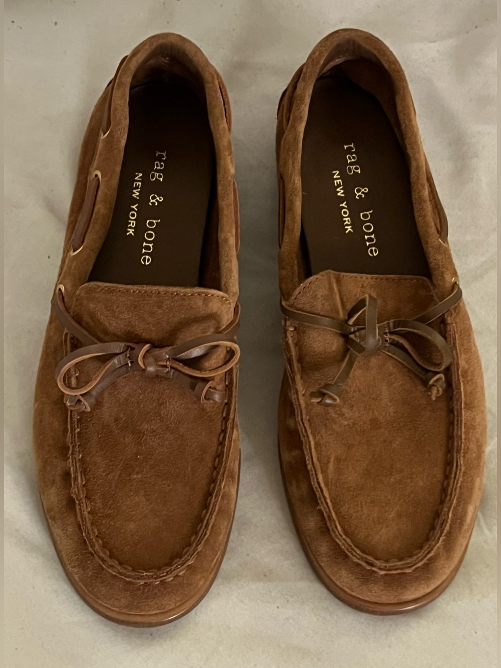 Rag & Bone CARTER BROWN SUEDE BOAT SHOE LOAFER 7.5 $328 - Picture 7 of 10